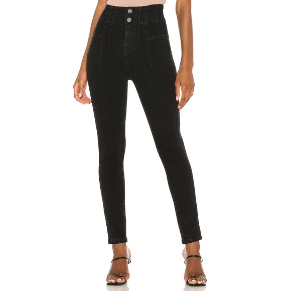 New Free People Jayde skinny black high rise jeans - Picture 2 of 11